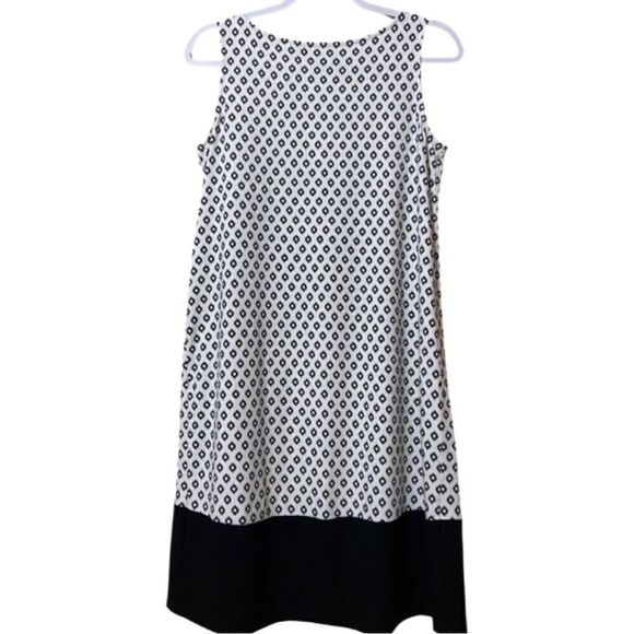 J. Jill Wearever Collection Black and Cream Sleeveless Dress - Picture 1 of 6